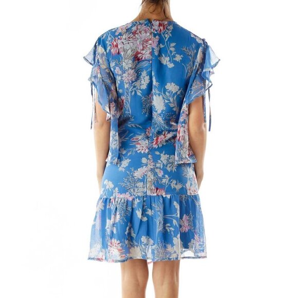 ASOS Blue Floral Print Day Dress - Picture 2 of 3